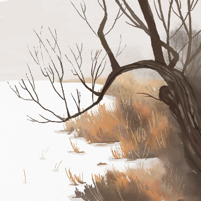 illustration of a winter scene
