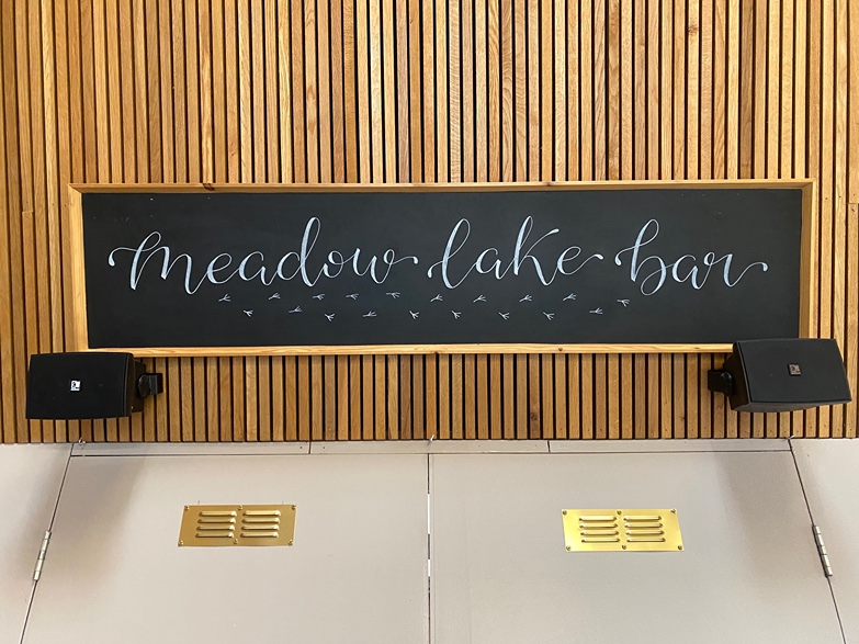 meadow lake bar sign writing