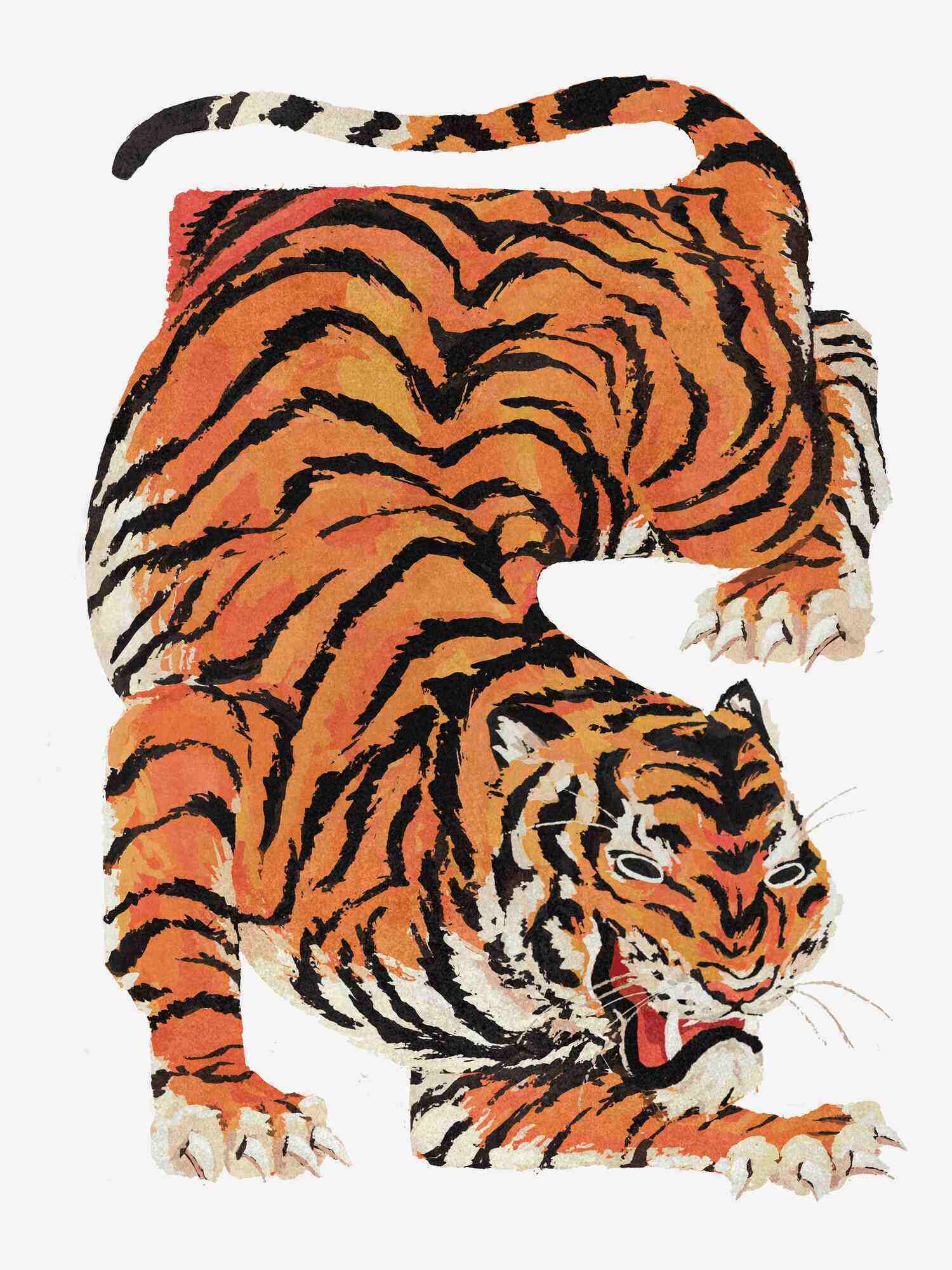 digital tiger illustration